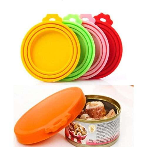 Reusable Cats Silicone Canned Lid Sealed Pet Food Can Cover Dogs Cats Storage Tin Cap Lid Seal Cover Pet Supplies Suitable