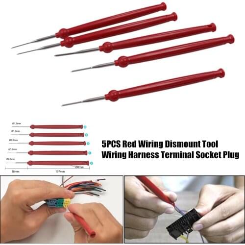 5PCS Terminal Ejector Kit Tools Wire Connector Extractor Automotive Terminal Wire Terminal Removal Tool Car Pin Kit