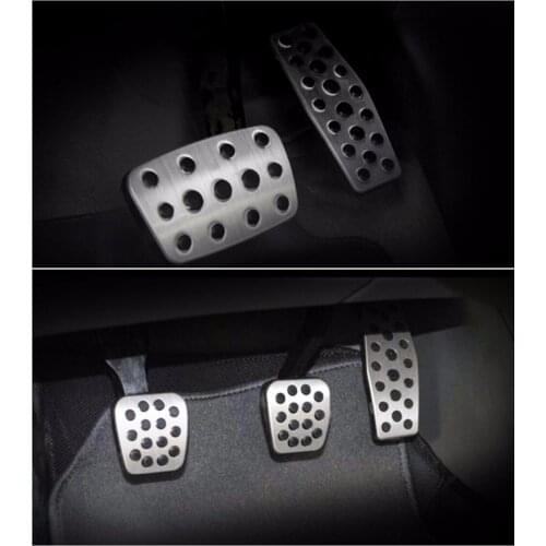 Stainless Steel Gas Fuel Brake Foot Pedal Pad Plate Cover Trim AT & MT For Chevrolet Malibu 2013-2017