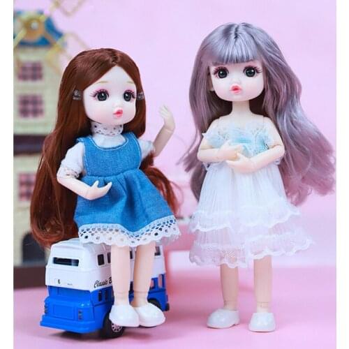 New BJD 1/12 13 Joints 3D Real Eyes 16cm 19cm Cute Toot Mouth Doll Baby Nude Body Dress Up Dolls for Girls DIY Toys Fashion Gift