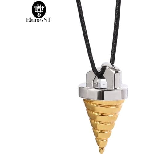 Wholesale Anime Leather Choker Necklace Tianyuan Breakthrough Red Lotus Eye Cone Necklace Tengen Toppa Gurren Lagann necklaces