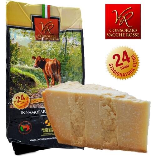 Parmigiano Reggiano Pdo Parmesan Cheese from Parma Vacche Rosse (Red Cows) aged 24/30 months 1 piece 1 kg