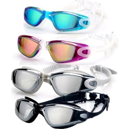 Professional Silicone Swimming Goggles Anti-fog Electroplating UV Swimming Glasses for Men Women Diving Water Sports Eyewear