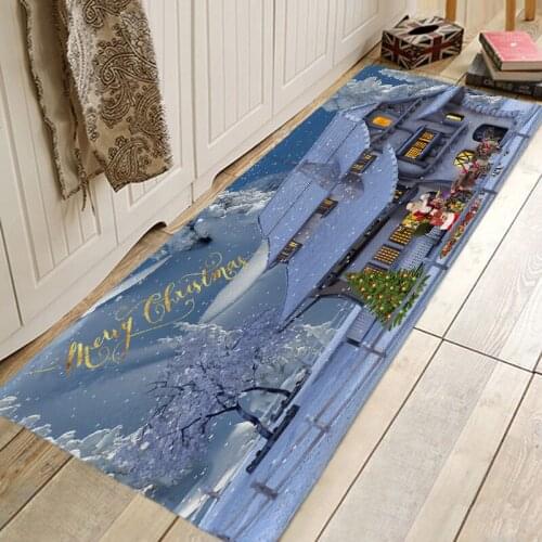 Christmas Rug 3D RUG Hallway Carpets and Rugs for Bedroom Living Room Carpet Kitchen Bathroom Anti-Slip Floor Mats 3D Mat