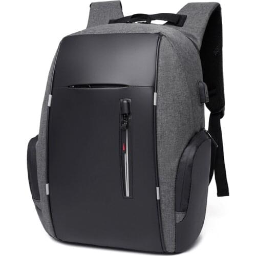 Backpack Large Capacity 14in Laptop Multi-functional Computer Bag Business Large Capacity USB Charging Port Reflective