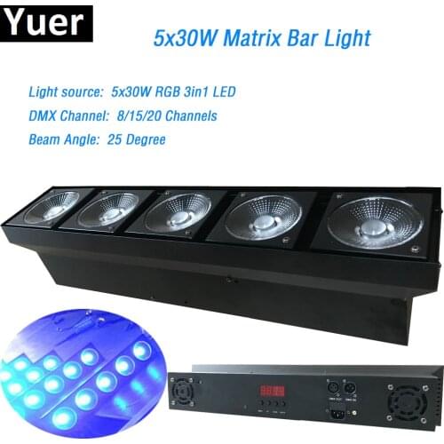 Stage Light 5x30w RGB 3in1 Matrix Bar Lighting Led Bar Light DMX512 Wash Led par dmx 25 degree Beam DJ Party Show disco light