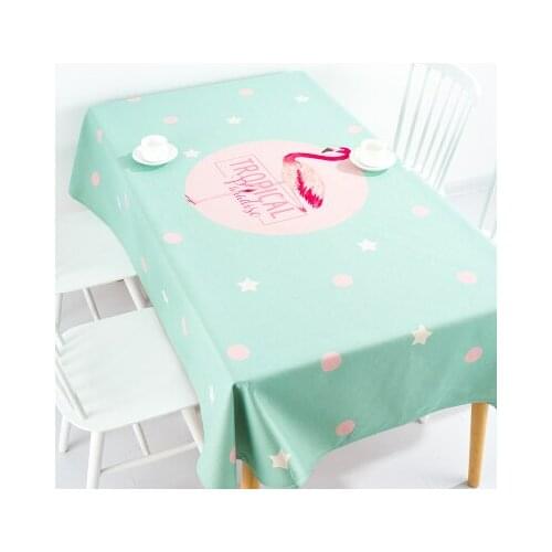 Colorful flamingo table cloth linen tablecloth cover towel thick antependium party home banquet outdoor decoration desk round