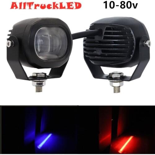 1pcs 30w 10-80v scraper forklift Red Blue Warehouse truck safety lights Red zone pedestrian light RedZone Danger For Hangcha