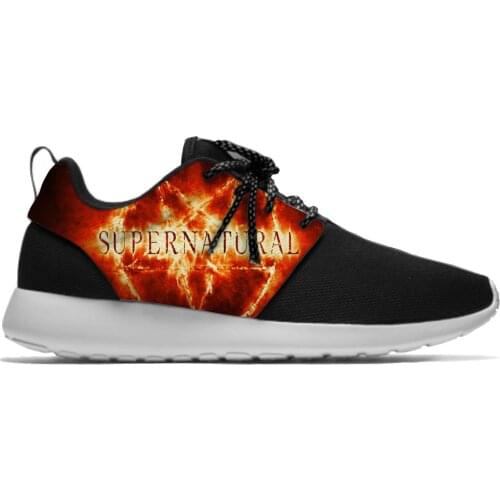 Supernatural winchester brothers Novelty Design Lightweight Sport Running Mesh Shoes Men Women Casual Breathable Sneakers