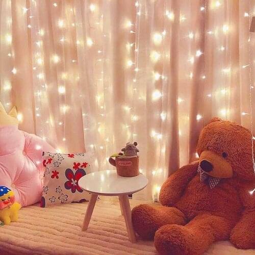 LED Curtain String Light Garland Wedding Party Decorations Table Bridal Shower Bachelorette Birthday New Year Indoor Decoration