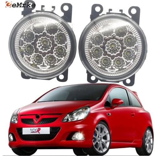 2PCS 9-Pieces LED Fog Light Lamp for Opel Corsa D OPC Corsa VXR 2006 2007-2012 2013 2014 2015 Fog Lights H11 12V DRL Car Styling