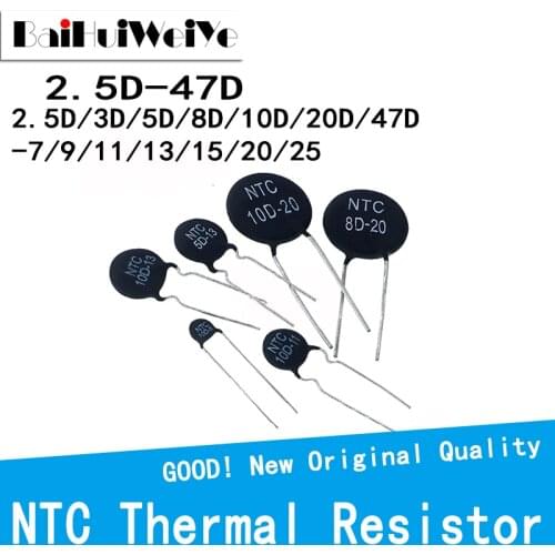 20pcs Thermal Resistor NTC 2.5D 3D 5D-11 10D-9 10D-11 47D-15 10D-20 10D-13 8D-11 10D-15 5D-15 10D-7 10D-25 8D-20 20D-20 5D-9 47D