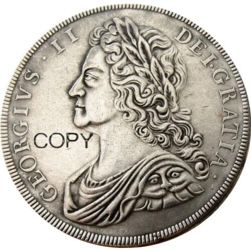 UF(82-UF(84)GREAT BRITAIN 1732 1734 1735 George II one Crown Silver Plated Copy Coin
