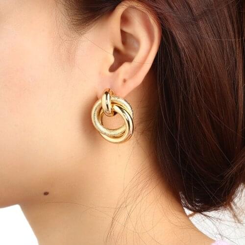 Fashion Pearl Hoop Womens Earrings Set For Women Geometirc Big Acrylic Round Statement Earrings 2021 Trendy Accessories Jewelry