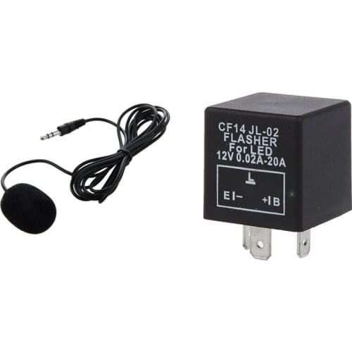 1 Pcs 3.5Mm Clip on Lapel Miniphone & 1 Pcs Led Indicator Flasher Relay Repeater E.L.B 3Pin Car Motorcycle