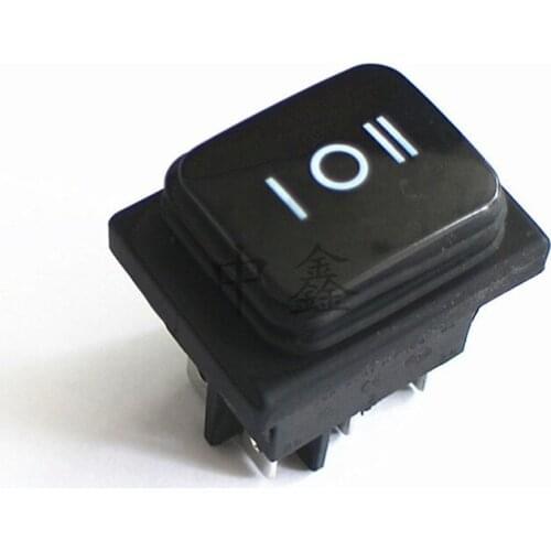 1PC three position toggle switch 6 feet KCD2 KCD4 (on -off - on) black rocker switch Copper foot