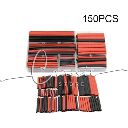 150PCS 2:1 Heat Shrink Tubing Wire Cable Sleeving Wrap Electrical Connection Set