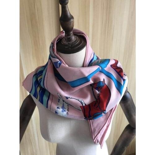 2019 new arrival autumn winter horse 70% cashmere 30% silk triangle scarf 188*94 cm warm fashion wrap shawl for women lady girl