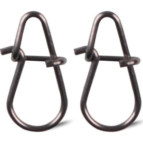 50pcs/lot Stainless Steel Gourd type Snap Swivel Solid Rings Safety Enhancement pin Fishing Accessories Connector Lure Clip