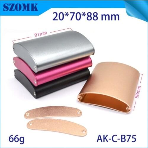 Customized aluminum junction box case DIY Electrical Junction Box Case for Electronics Design PCB Hardware Device20*70*88mm