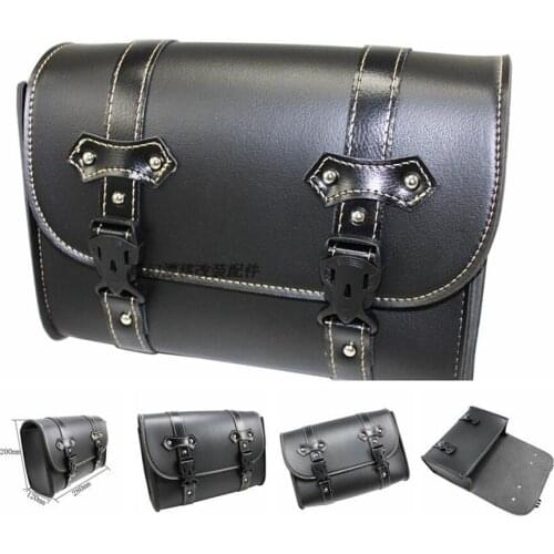 Free shipping 1pcs Universal Motobike Motocross PU Leather Waterproof Saddlebags Bag Luggage Tool Pouch Motorcycle Bag