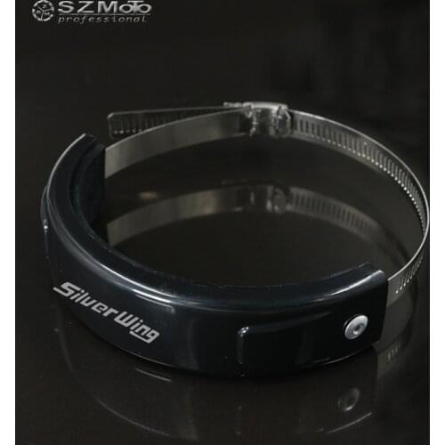 For HONDA FJS 400/ FCS 600 Silverwing Silencer Round Oval Exhaust Protector Can Cover Motorcycle 100MM-140MM Protect with logo