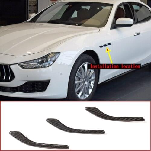For 2014-2021 Maserati Ghibli exterior detail leaf board with real carbon fiber car decoration modification accessories