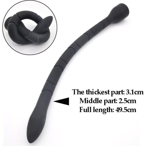Erotic Anal Sex Toy 49.5cm Silicone Anal Plug Super Long Butt Plug Sex Toys For Women And Men Anus Dilator Adults Sex Products