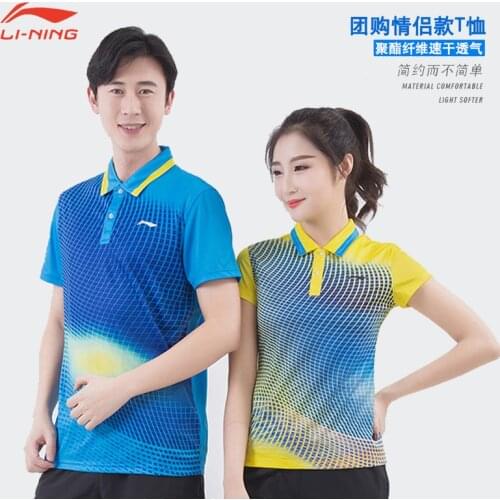 Li-Ning Women Polo Shirt Quick Dry Clothing Summer Badminton Shirt Sportswear Short Sleeve High Quantity Top Tees