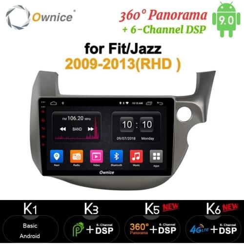 Ownice 64G 2din Android 9.0 Head unit Car video Player dvd GPS Navi 360 Panorama DSP 4G Car Radio For Honda FIT JAZZ 2008 - 2013