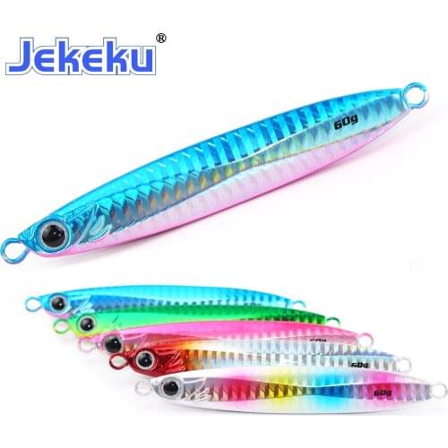 JEKEKU 2021 Sea Metal Fishing Lure 60g 80g Hard Lure Fishing Metal Jig SaltWater Lead Lure Artifical Lure