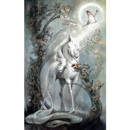 JMINE Div 5D unicorn butterfly tree flower moon Full Diamond Painting cross stitch kits art Animal 3D paint by diamonds