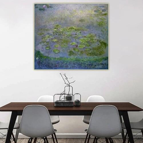 Citon Claude Monet《Nymphéas(Waterlilies),1914–17》Canvas Oil Painting Art Poster Picture Wall Background Decor Home Decoration