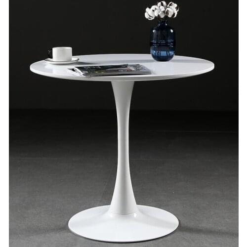Nordic Home Small Apartment Round Table Dining Table Modern Simple Round Dining Table Coffee Table Diameter 80cm
