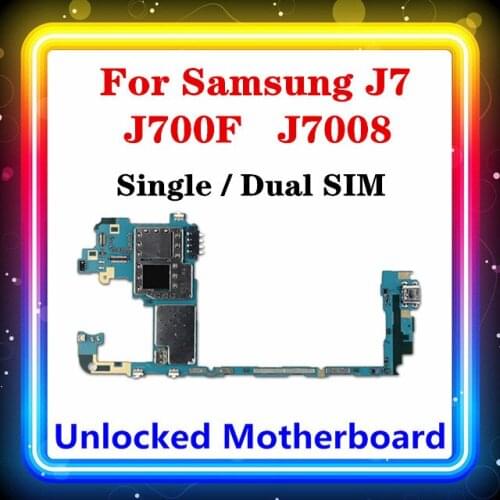 For Samsung Galaxy J7 J700F J7008 Motherboard Single/Dual SIM Android Install Motherboard For Samsung J7008 J700F/DS