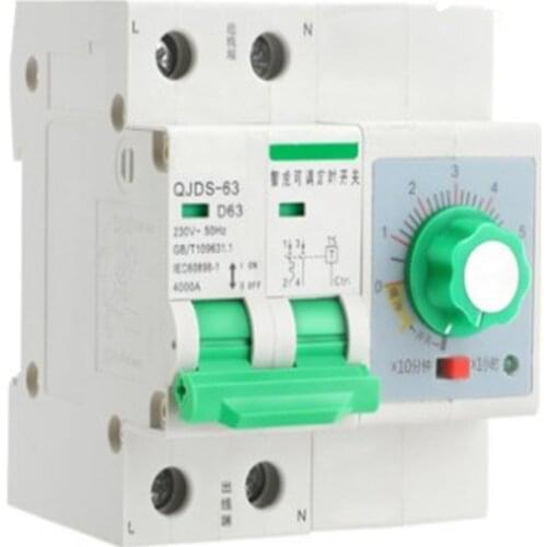 Time Countdown Mini Circuit Breaker 1hour 6 Hours 63A 220V MCB with Time Setting Function Protection Timer Switch