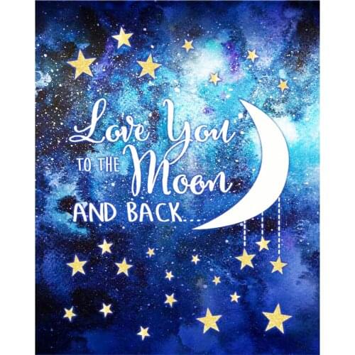 5D DIY Diamond Painting Moon landscape 5D DIY Square Diamond Embroidery Art Kits Home Decor Rhinestone Cross Stitch Decoration