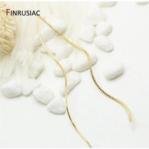 2021 NEW Korean Style Simple Design Gold Plated Long Chain Earwire Earrings Jewelry Accessories For Women