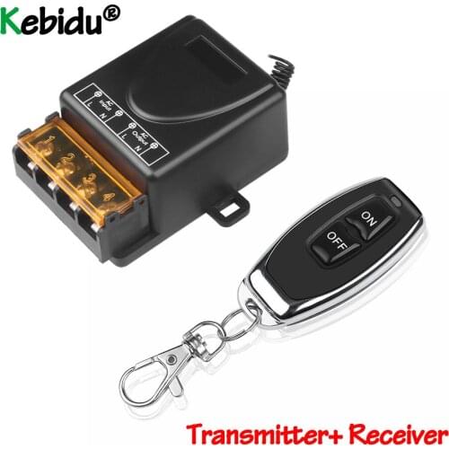 Kebidu 110V 240V 30A Relay Wireless RF Smart Remote Control Switch Transmitter+ Receiver 433MHz Remote controller