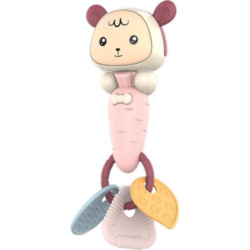 Cartoon Baby Hand Doorbell Rattle Music Stick Molar Teether Toddler Early Childhood Educational Toy Baby Rattle Toys For Gifts