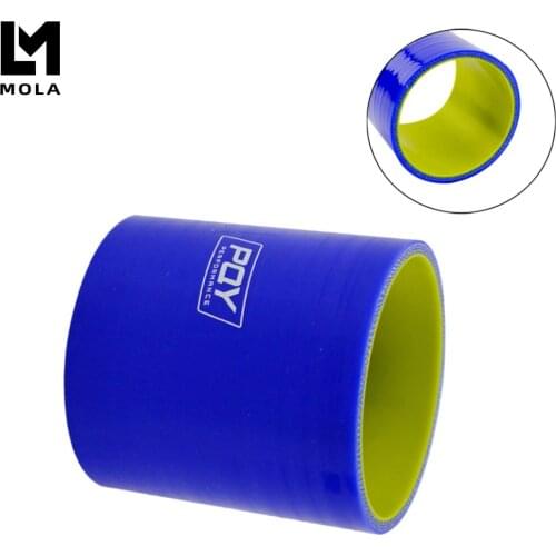 Blue&yellow 3.0\" 76mm Straight Silicone Intercooler Turbo Intake Pipe Coupler Hose SH0030