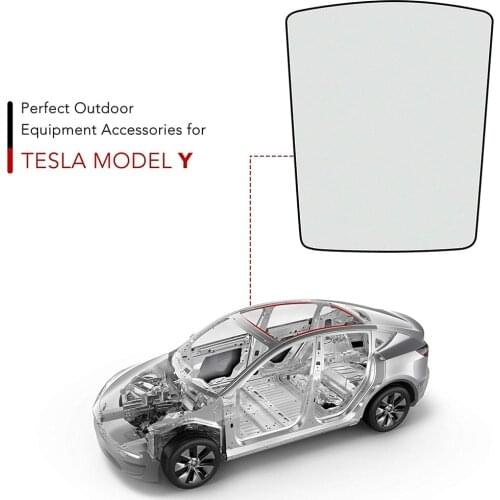 For Tesla Model Y Car Sunroof Sunshade Net Auto Accessories Skylight Protective Cover UV Heat Insulation Blind Shading 2pcs
