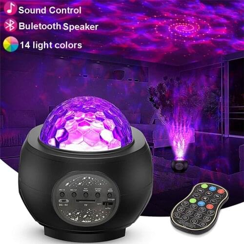 Led Starry Sky Star Galaxy Projector Night Light Built-in Bluetooth Speaker For Bedroom Decoration Child Kids Birthday Present