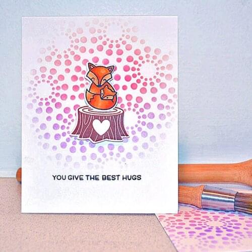 Bubble Shape Stencil Background Embellishments Handicraft Paper Card Album Photo Making Scrapbooking DIY Template Decoration