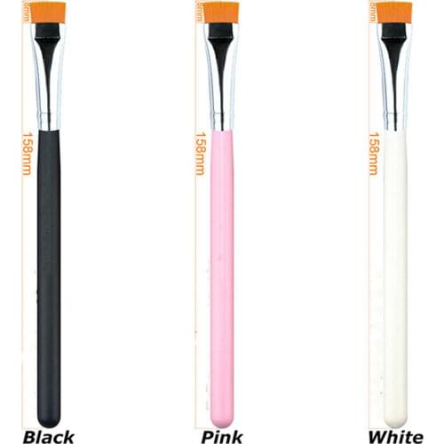 1PCS Eye Makeup Flat Eye Brush Portable wooden handle makeup Brush Eyeliner Eyebrow Beauty Make Up Tool Soft Nylon Hair Brush