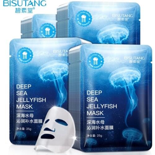 10pcs/5pcs Deepsea Jellyfish Mask Moisturizing Water Nourishment To Keep Smooth Skin Care Anti-Aging Oil-control Acne Treatment