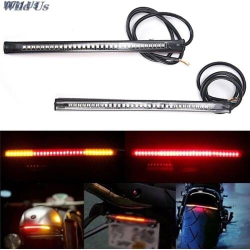 1x 48 SMD LED Motorcycle Decorative lights Strip light Motorbike Tail Brake Stop Turn Signal Strip Stop Light General Fashion