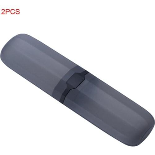 2 Pieces Travel Toothbrush Holder Storage Portable Toothbrush Chopstick Fork Tableware Case Pencil Box