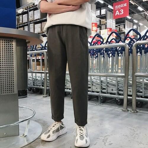 2021 Mens Original Leisure Haren Male Cotton Casual Pants Loose Black/grey/green Color fashion Trouser Plus Size M-3XL