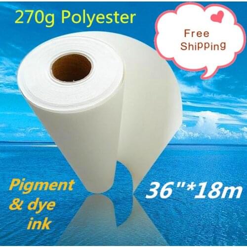 36"*18m Wholesale 270gsm 100% Polyester Eco Solvent Digital Printing Canvas for HP Latex Printer